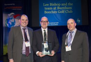 12-15 bigga Lee Bishop and the Burnham Beeches GC team receive their award
