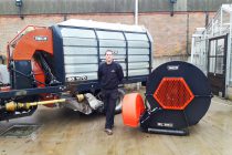 Newmarket Racecourse using blowers and collectors to keep on top of maintenance