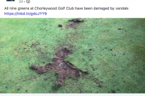 Two golf courses attacked by vandals