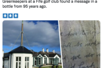 Greenkeepers find historic message